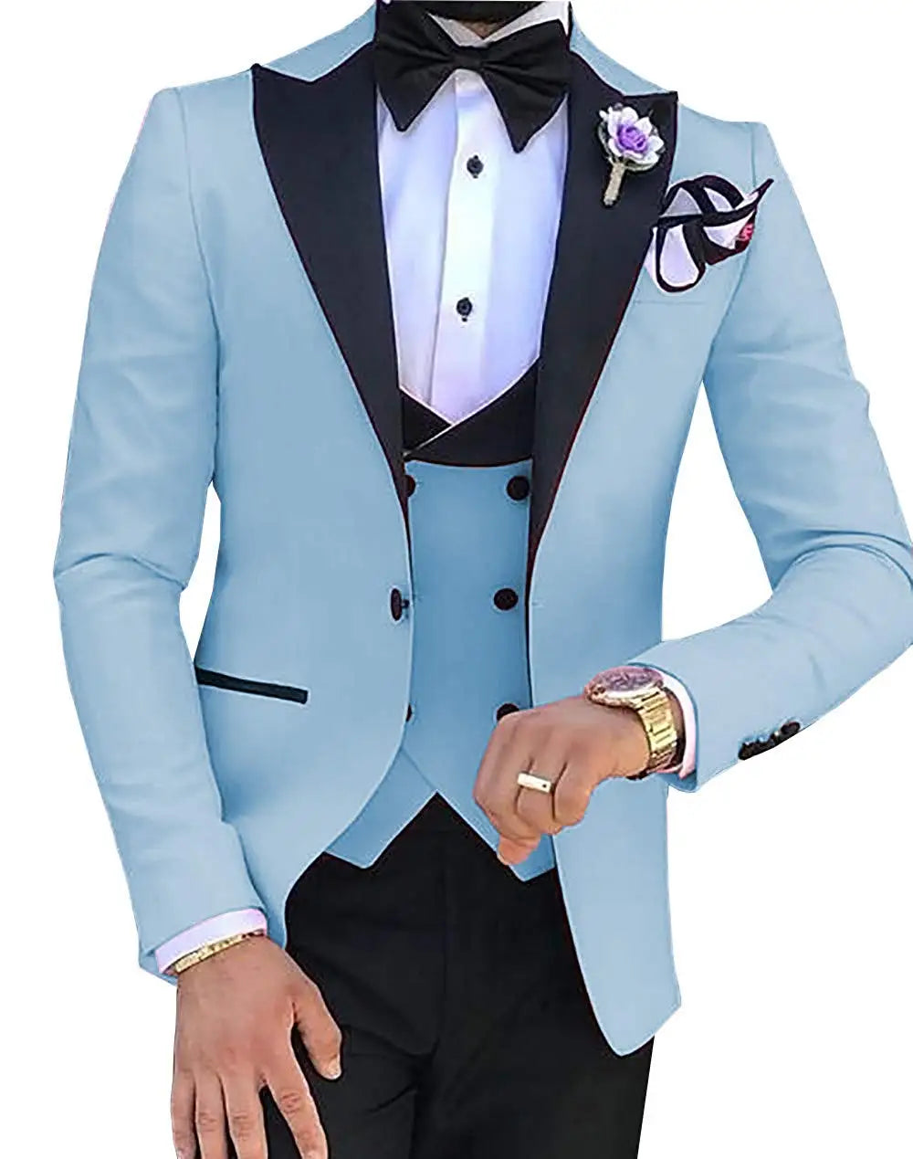 Men Suit Terno Masculino (Jacket+Pant+Vest)