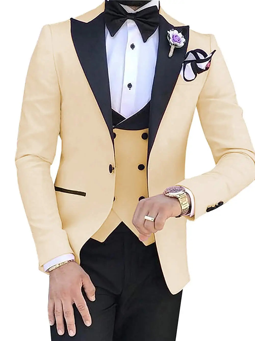 Men Suit Terno Masculino (Jacket+Pant+Vest)