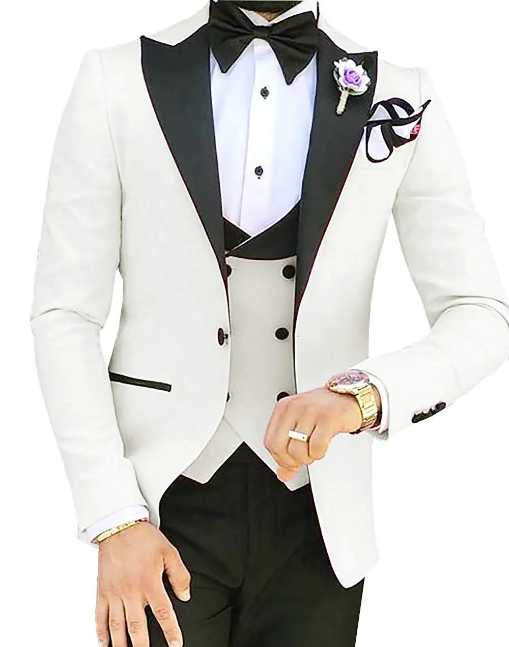 Men Suit Terno Masculino (Jacket+Pant+Vest)